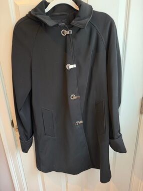 London Fog Black Jacket with unique latch closures